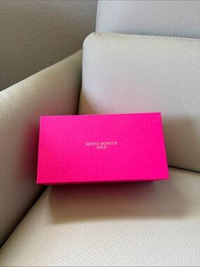 GENTLE MONSTER Hot Pink Box with Gold Logo